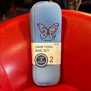 Life Is Good Blue Hair Tool Organizer